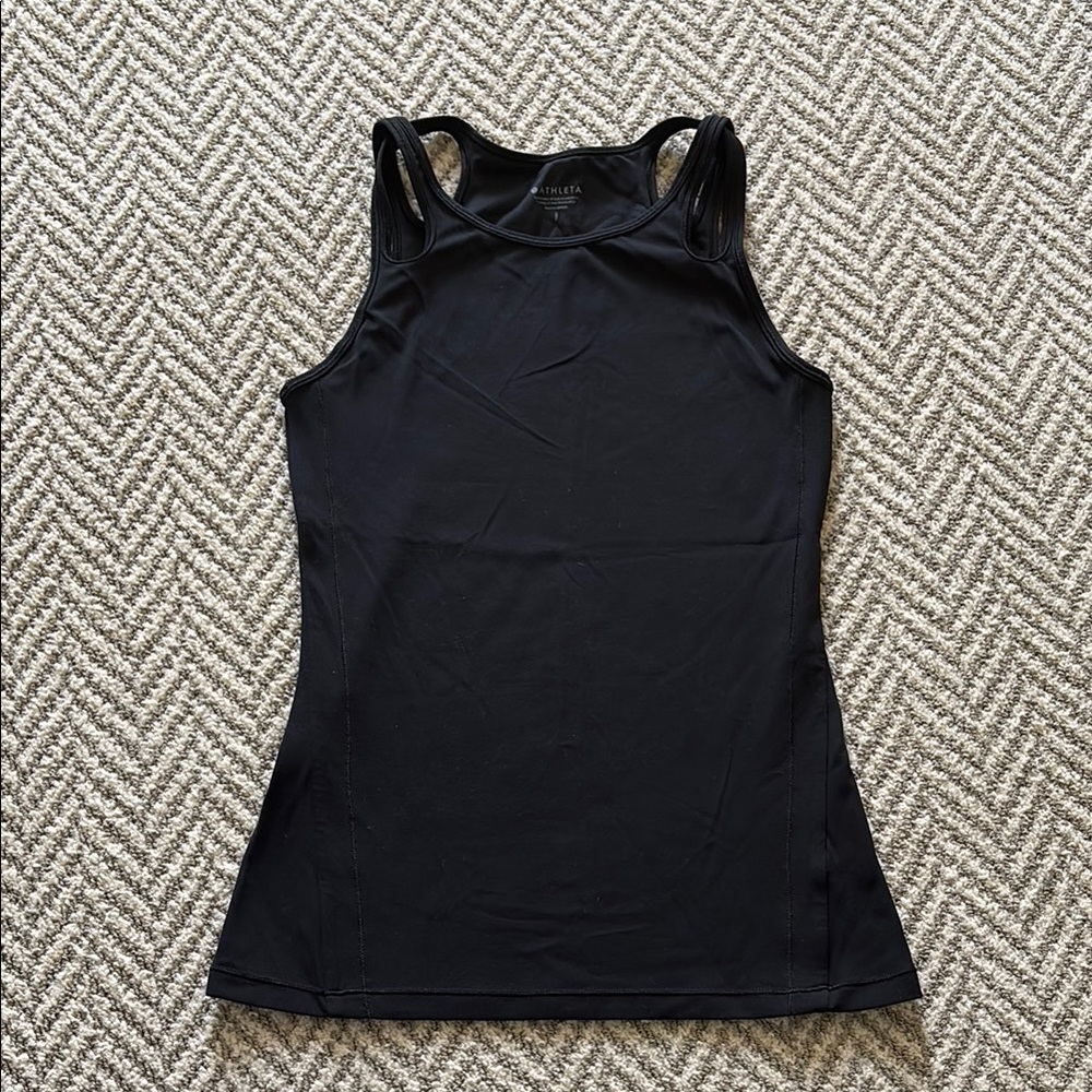 Athleta Black Fitted Tank Top